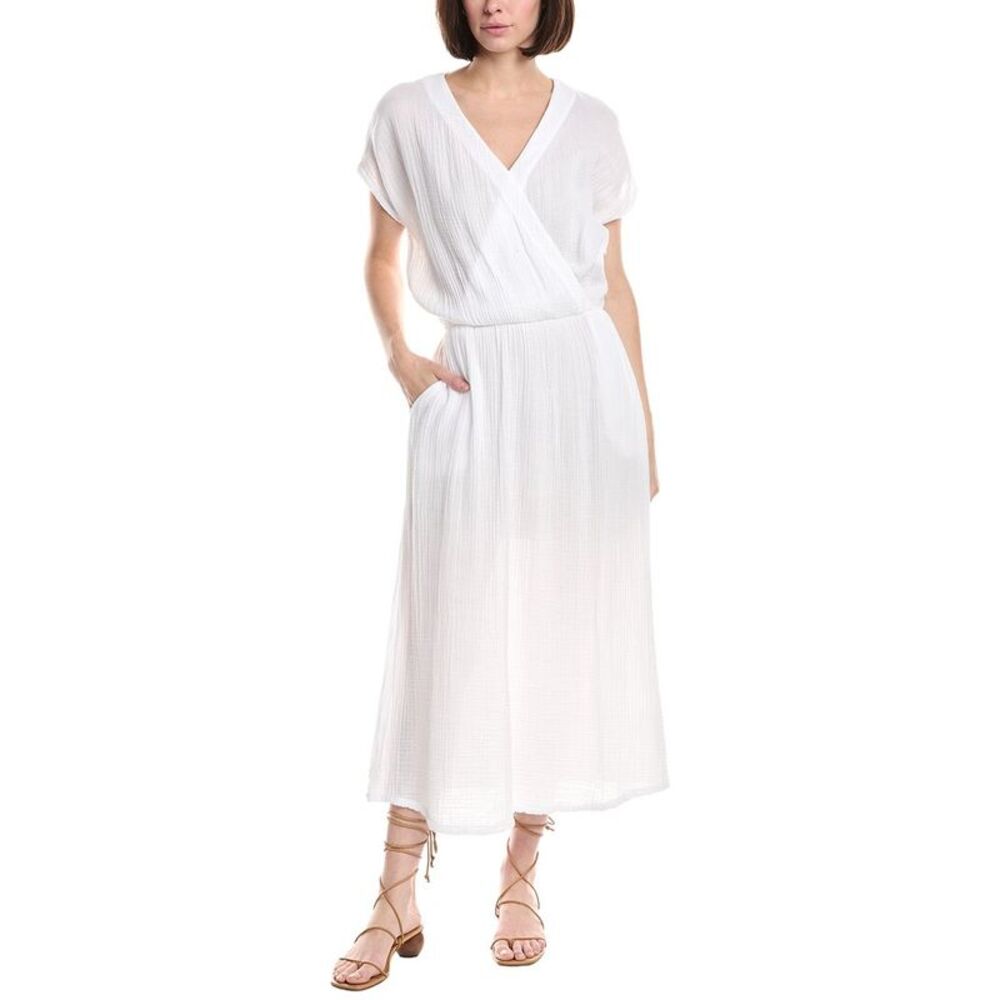 Michael Stars Womens  Rylee Midi Dress, White